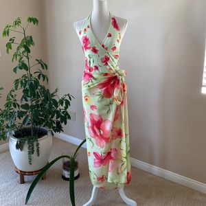 ANNE COLE SWIM SUIT TANKiNI 3 pc SARONG 8 EXCELLENT TROPICAL BOHO FLORAL